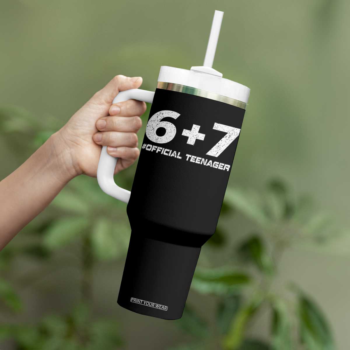 Funny 13th Birthday Official Teenager Tumbler With Handle 13 Years Old Boys Kids TS10 Print Your Wear