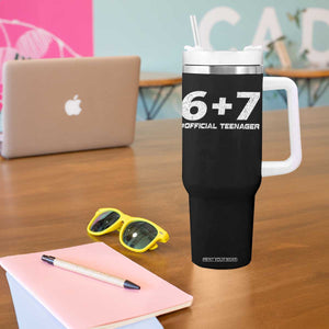 Funny 13th Birthday Official Teenager Tumbler With Handle 13 Years Old Boys Kids TS10 Print Your Wear