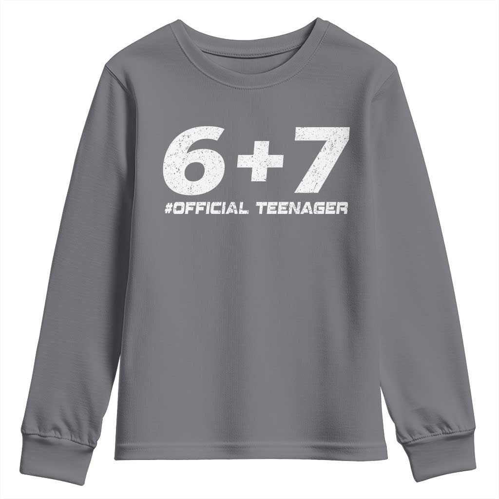 Funny 13th Birthday Official Teenager Youth Sweatshirt 13 Years Old Boys Kids TS10 Charcoal Print Your Wear