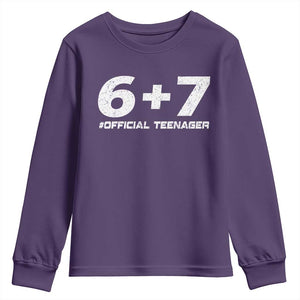 Funny 13th Birthday Official Teenager Youth Sweatshirt 13 Years Old Boys Kids TS10 Purple Print Your Wear
