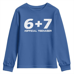 Funny 13th Birthday Official Teenager Youth Sweatshirt 13 Years Old Boys Kids TS10 Royal Blue Print Your Wear