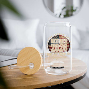 The Legend Has Retired 2026 Glass Can Funny Retirement USA Flag TS10 Print Your Wear
