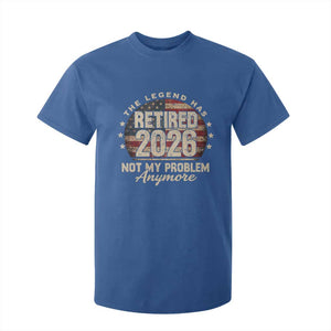 The Legend Has Retired 2026 T Shirt For Kid Funny Retirement USA Flag TS10 Royal Blue Print Your Wear