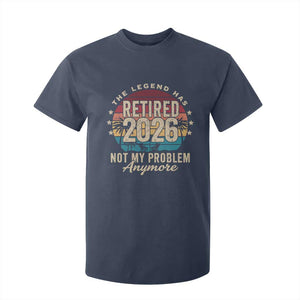 The Legend Has Retired 2026 T Shirt For Kid Retro Funny Retirement TS10 Navy Print Your Wear