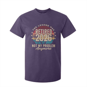 The Legend Has Retired 2026 T Shirt For Kid Retro Funny Retirement TS10 Purple Print Your Wear
