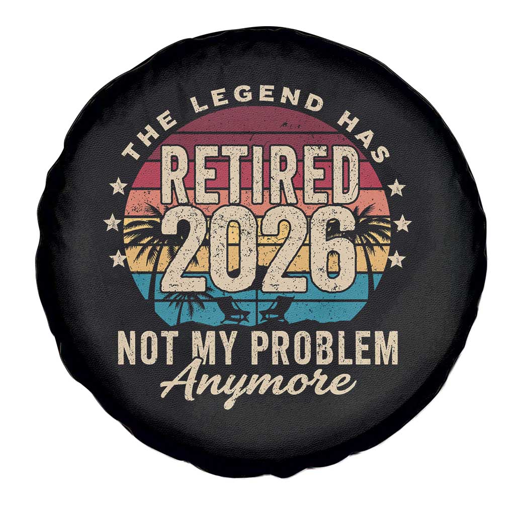 The Legend Has Retired 2026 Spare Tire Cover Retro Funny Retirement TS10 Print Your Wear