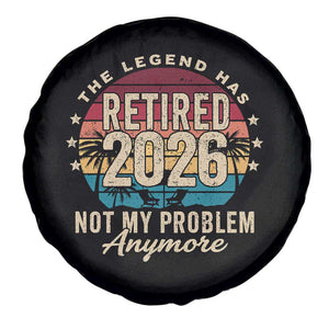 The Legend Has Retired 2026 Spare Tire Cover Retro Funny Retirement TS10 Print Your Wear