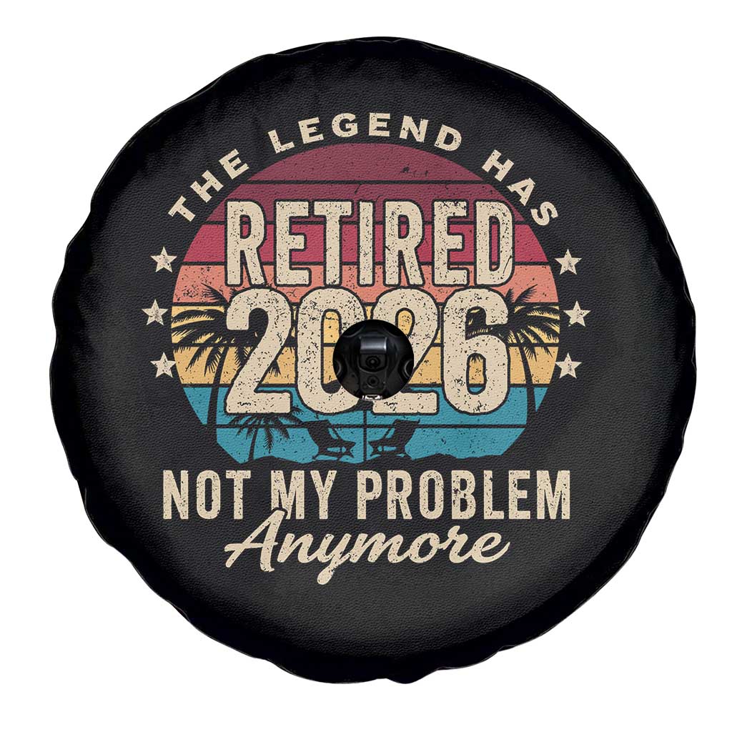 The Legend Has Retired 2026 Spare Tire Cover Retro Funny Retirement TS10 Print Your Wear
