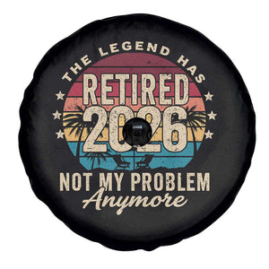 The Legend Has Retired 2026 Spare Tire Cover Retro Funny Retirement TS10 Print Your Wear