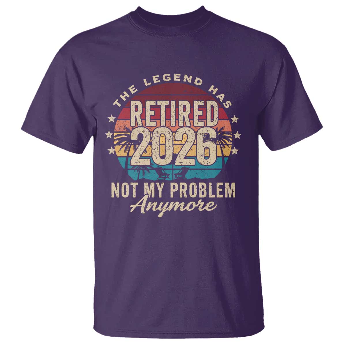 The Legend Has Retired 2026 T Shirt Retro Funny Retirement TS10 Purple Print Your Wear