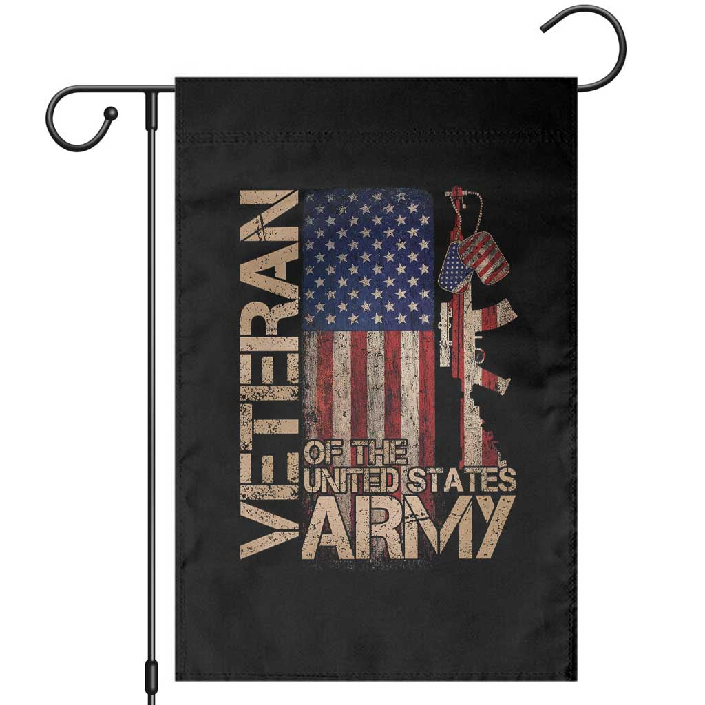 Veteran Of The United States Garden Flag Army US Flag Veteran Patriotic TS10 Black Print Your Wear