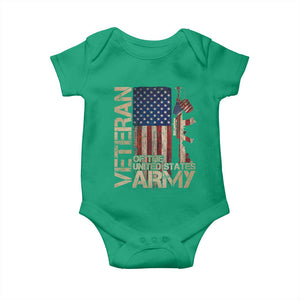 Veteran Of The United States Baby Onesie Army US Flag Veteran Patriotic TS10 Irish Green Print Your Wear