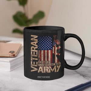 Veteran Of The United States Coffee Mug Army US Flag Veteran Patriotic TS10 Print Your Wear