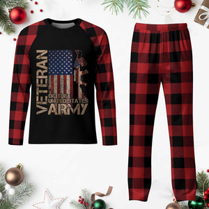 Veteran Of The United States Plaid Pajama Set Army US Flag Veteran Patriotic TS10 Buffalo Plaid Print Your Wear