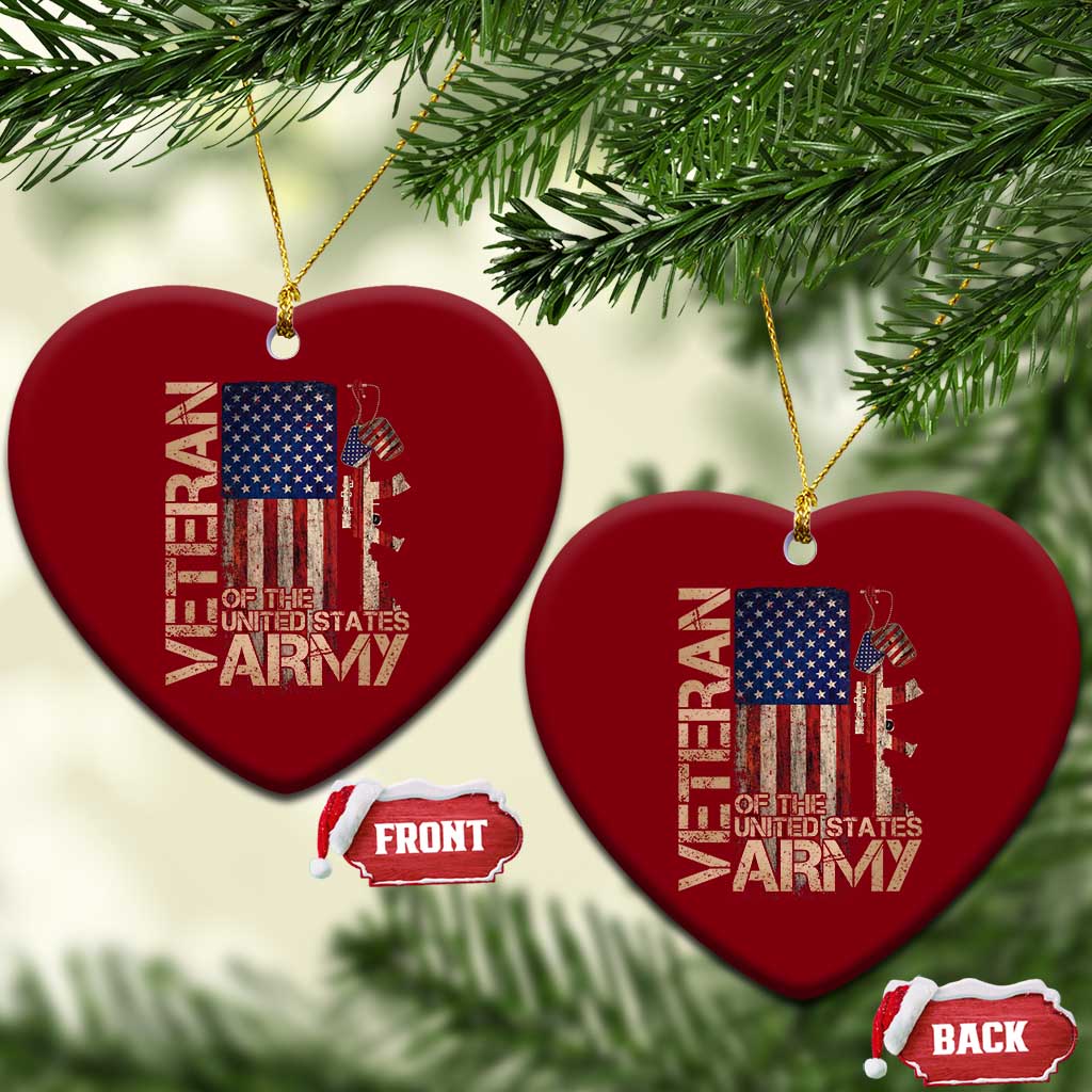 Veteran Of The United States Ceramic Ornament Army US Flag Veteran Patriotic TS10 Print Your Wear