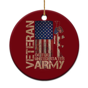 Veteran Of The United States Ceramic Ornament Army US Flag Veteran Patriotic TS10 1pc Red Print Your Wear