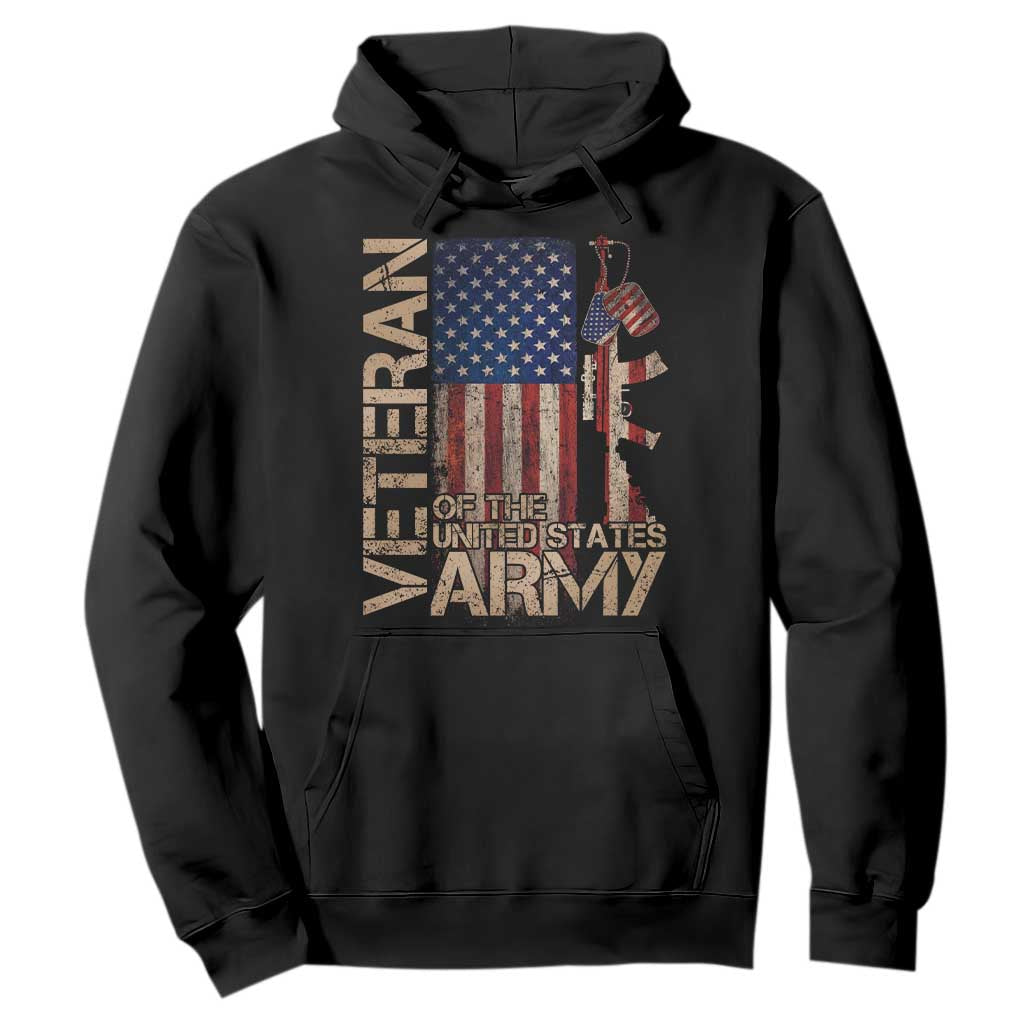 Veteran Of The United States Hoodie Army US Flag Veteran Patriotic TS10 Black Print Your Wear