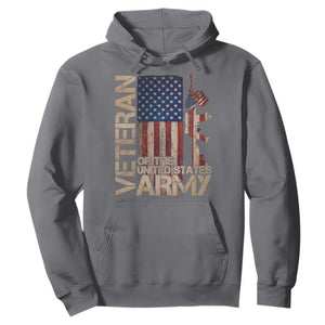 Veteran Of The United States Hoodie Army US Flag Veteran Patriotic TS10 Charcoal Print Your Wear