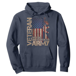 Veteran Of The United States Hoodie Army US Flag Veteran Patriotic TS10 Navy Print Your Wear
