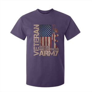 Veteran Of The United States T Shirt For Kid Army US Flag Veteran Patriotic TS10 Purple Print Your Wear
