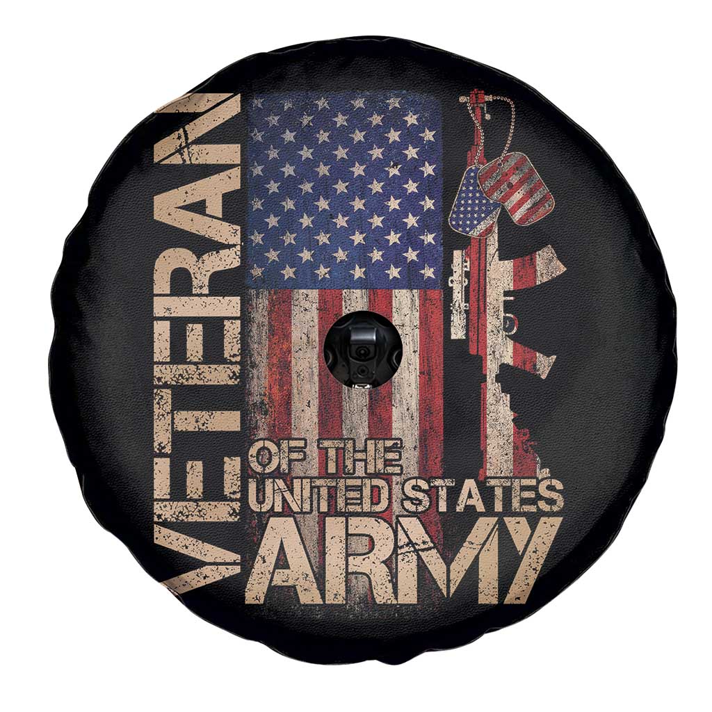 Veteran Of The United States Spare Tire Cover Army US Flag Veteran Patriotic TS10 Print Your Wear