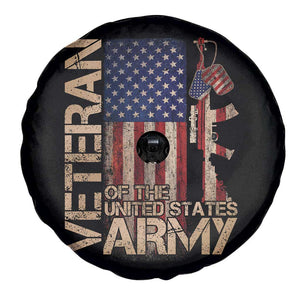 Veteran Of The United States Spare Tire Cover Army US Flag Veteran Patriotic TS10 Print Your Wear