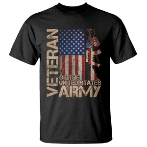 Veteran Of The United States T Shirt Army US Flag Veteran Patriotic TS10 Black Print Your Wear