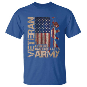 Veteran Of The United States T Shirt Army US Flag Veteran Patriotic TS10 Royal Blue Print Your Wear