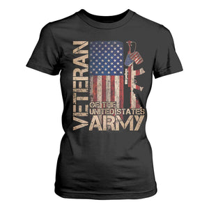 Veteran Of The United States T Shirt For Women Army US Flag Veteran Patriotic TS10 Black Print Your Wear