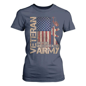 Veteran Of The United States T Shirt For Women Army US Flag Veteran Patriotic TS10 Navy Print Your Wear