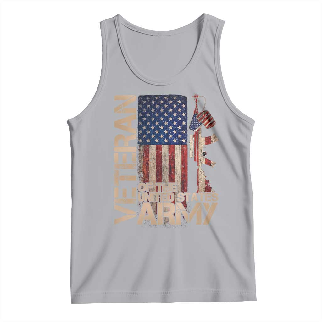 Veteran Of The United States Tank Top Army US Flag Veteran Patriotic TS10 Athletic Heather Print Your Wear