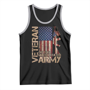 Veteran Of The United States Tank Top Army US Flag Veteran Patriotic TS10 Black Athletic Heather Print Your Wear