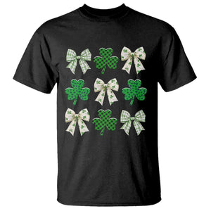 St Patricks Day Lucky Coquette T Shirt Leopard Shamrocks Bow Irish Gift TS10 Black Print Your Wear