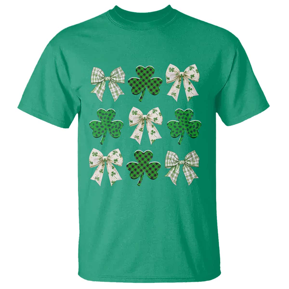 St Patricks Day Lucky Coquette T Shirt Leopard Shamrocks Bow Irish Gift TS10 Irish Green Print Your Wear
