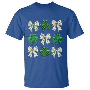 St Patricks Day Lucky Coquette T Shirt Leopard Shamrocks Bow Irish Gift TS10 Royal Blue Print Your Wear