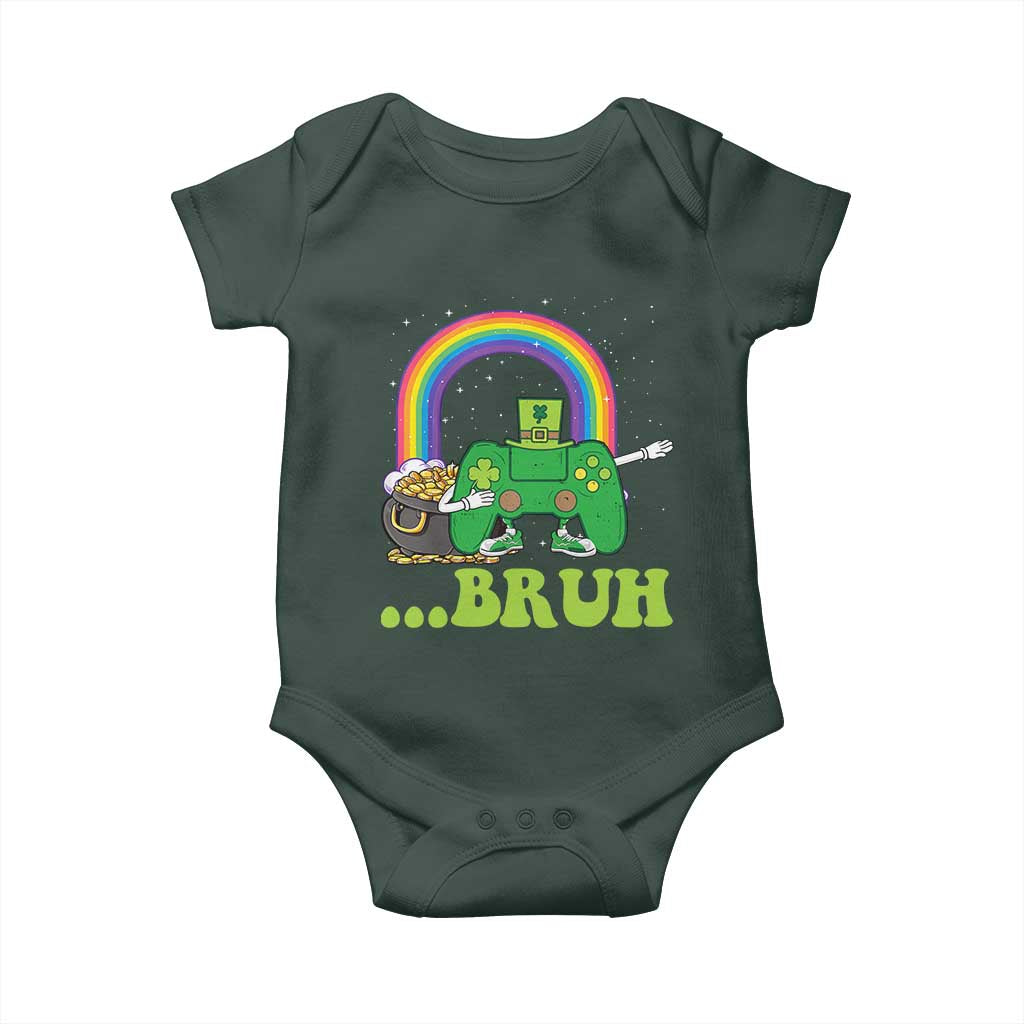 St Patricks Day Dabbing Video Game Controller Baby Onesie Irish Gamer Boys Dab Dance TS10 Print Your Wear