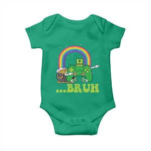 St Patricks Day Dabbing Video Game Controller Baby Onesie Irish Gamer Boys Dab Dance TS10 Irish Green Print Your Wear