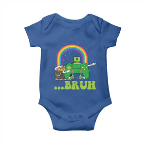 St Patricks Day Dabbing Video Game Controller Baby Onesie Irish Gamer Boys Dab Dance TS10 Royal Blue Print Your Wear