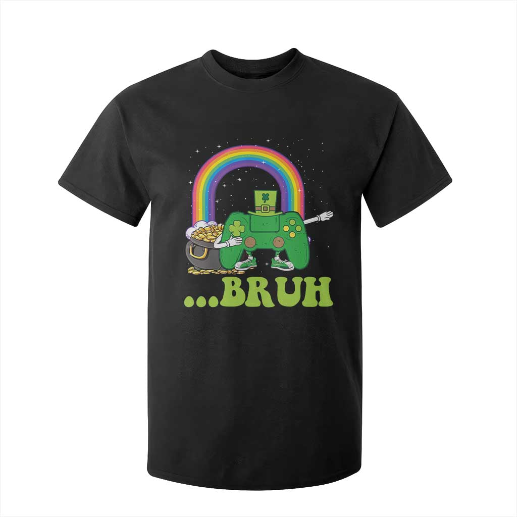 St Patricks Day Dabbing Video Game Controller T Shirt For Kid Irish Gamer Boys Dab Dance TS10 Black Print Your Wear