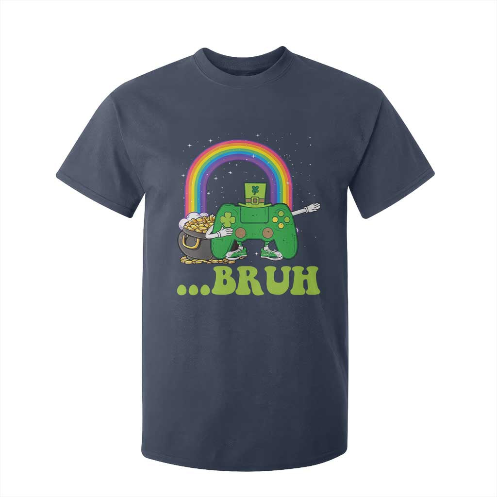 St Patricks Day Dabbing Video Game Controller T Shirt For Kid Irish Gamer Boys Dab Dance TS10 Navy Print Your Wear