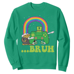 St Patricks Day Dabbing Video Game Controller Sweatshirt Irish Gamer Boys Dab Dance TS10 Irish Green Print Your Wear