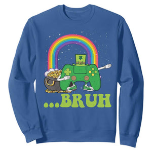 St Patricks Day Dabbing Video Game Controller Sweatshirt Irish Gamer Boys Dab Dance TS10 Royal Blue Print Your Wear