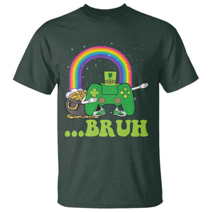 St Patricks Day Dabbing Video Game Controller T Shirt Irish Gamer Boys Dab Dance TS10 Dark Forest Green Print Your Wear