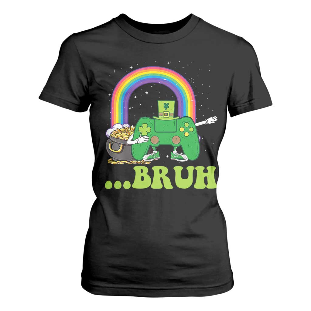 St Patricks Day Dabbing Video Game Controller T Shirt For Women Irish Gamer Boys Dab Dance TS10 Black Print Your Wear