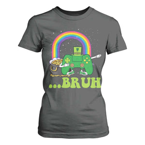 St Patricks Day Dabbing Video Game Controller T Shirt For Women Irish Gamer Boys Dab Dance TS10 Dark Heather Print Your Wear