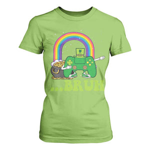 St Patricks Day Dabbing Video Game Controller T Shirt For Women Irish Gamer Boys Dab Dance TS10 Lime Print Your Wear