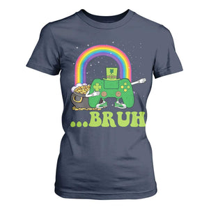St Patricks Day Dabbing Video Game Controller T Shirt For Women Irish Gamer Boys Dab Dance TS10 Navy Print Your Wear