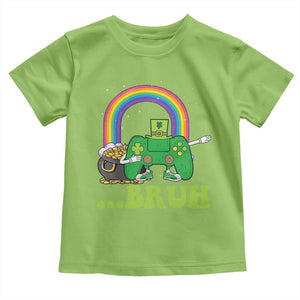 St Patricks Day Dabbing Video Game Controller Toddler T Shirt Irish Gamer Boys Dab Dance TS10 Lime Print Your Wear