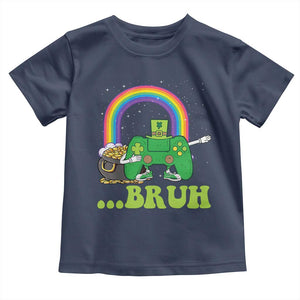 St Patricks Day Dabbing Video Game Controller Toddler T Shirt Irish Gamer Boys Dab Dance TS10 Navy Print Your Wear