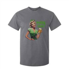 St. Patricks Day T Shirt For Kid Feeling Lucky Trendy Retro TS10 Charcoal Print Your Wear